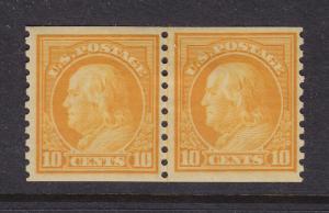 497 Line Pair F-VF original gum previously hinged nice color cv $120 ! see pic !