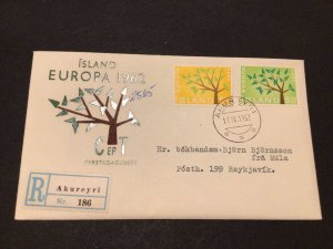 Iceland 1962 Europa first day cover Ref 60349