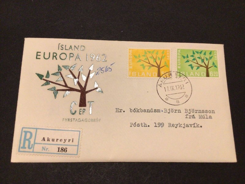 Iceland 1962 Europa first day cover Ref 60349