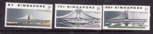 Singapore-Sc#556-58a- id6-unused NH set+sheet-Sports-Stadium-1989-