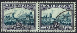 SOUTH AFRICA 1930 UNION BUILDINGS 2D BLUE AND VIOLET PAIR USED