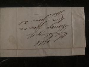 1866 Havana Cuba colony letter cover to New York USA Steamship cancel stampless