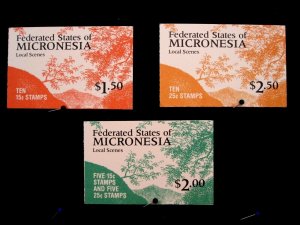 MICRONESIA - SCOTT# 33a,36a,36b - BOOKLET - CAT VAL $19.50