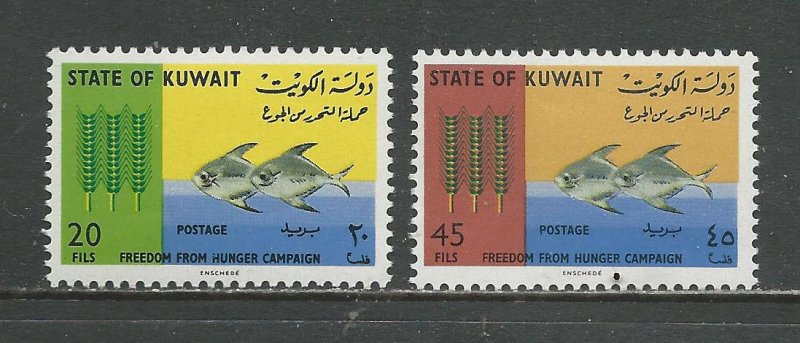 Kuwait Scott catalogue # 310-311 Unused Hinged