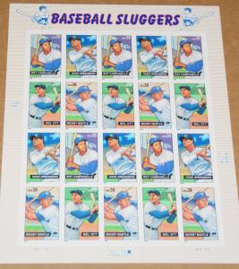 2006 sheet of stamps Baseball Sluggers Sc #4080-3