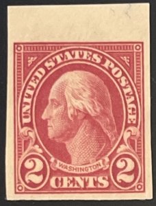 Scott #577 1923 2¢ George Washington imperforate MNH OG