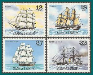 Samoa 1981 Sailing Ships, MNH 543-546,SG584-SG587