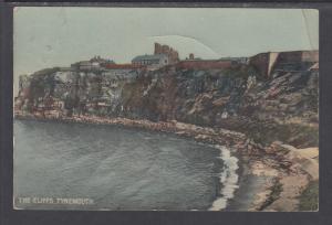 Great Britain Sc 143 on 1948 color PPC The Cliffs, Tynemouth