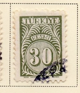 Turkey 1957 Early Issue Fine Used 30k. 086020