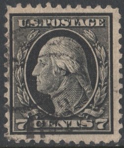 SC#507 7¢ Washington Single (1917) Used