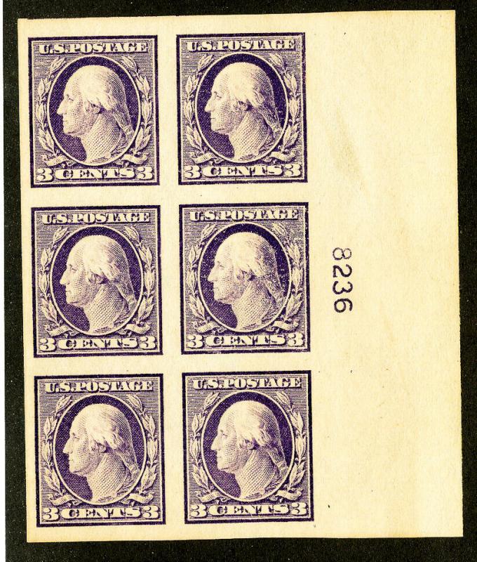 US Stamps # 483 Superb OG NH Wide Gem PB of 6 Scott Value $200.00