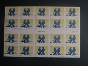 ​UNITED STATES-2006-SC#3976 -LOVE-DOUBLE BLUE BIRDS- MNH BOOKLET OF 20 - VF