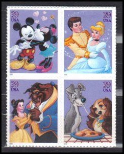 4025-4028 39c Disney Fine MNH Plt/4 LL P111111 F12476