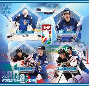 Stamps.Sports Ice Hockey 2021 year 1+1 sheets perf St.Vincent