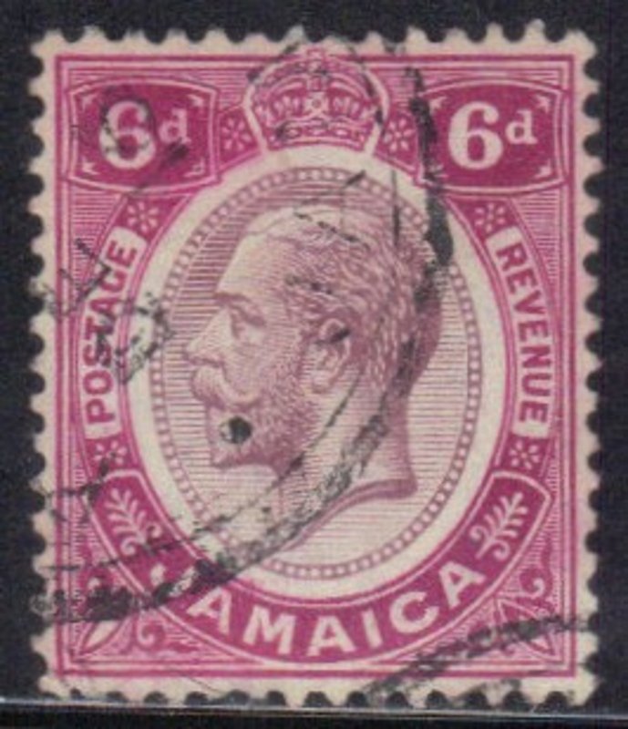 JAMAICA  SC# 67 **USED** 6p 1911  KING GEORGE V SEE SCAN