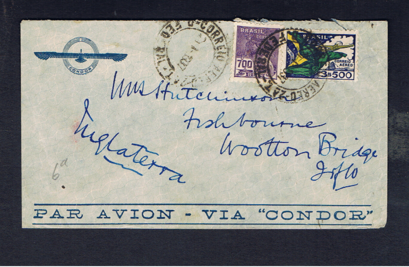 1937 CONDOR COVER TO ISLE OF WIGHT