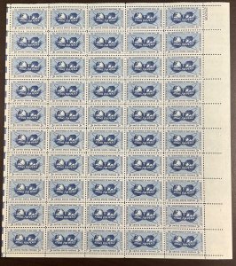 1070  Atoms for Peace MNH 3 c Sheet of 50  FV $1.50 1955