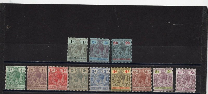 SOLOMON ISLANDS 1922-1931 YEARS SET OF 12 STAMPS MNH/MLH 