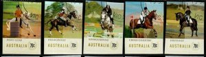 AUSTRALIA SG4203/7 2014 EQUESTRIAN EVENTS SELF ADHESIVES (EX BOOKLET) FINE USED