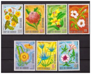 EQUATORIAL GUINEA 1976 FLOWERS AUSTRALIA  7v MNH