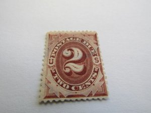 US Stamps, Scott #J2 Used 1879 2c Brown Postage Due, sale as is, no warranty,