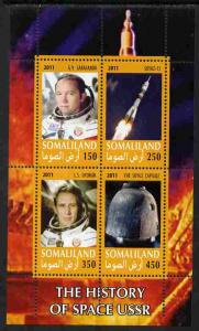 Somaliland 2011 History of Space - USSR #03 perf sheetlet...