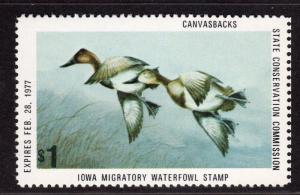 $US State Duck stamp Iowa Sc#5 M/NH/VF, Cv. $25