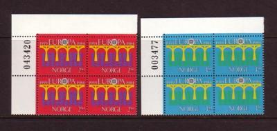 Norway Sc 841-2 1984 Europa stamp set bl of 4  mint NH