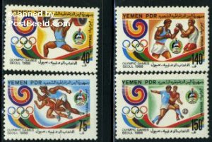 Yemen, South 1988, Olympic Games Seoul 4v, MNH