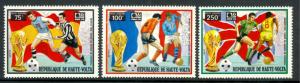 BURKINA FASO / UPPER VOLTA 1974 WORLD CUP SOCCER AIRMAIL Set Sc C179-C181 MNH