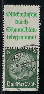 Germany Scott # 419, label A14, used, se-tenant, Mi# S207