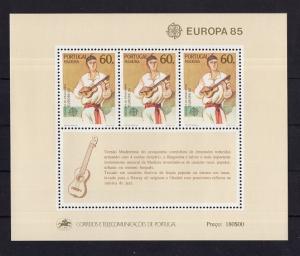 Portugal Madeira   #101  MNH  1985  Europa sheet  man playing guitar