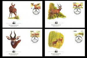 Ghana WWF Bongo 4 official FDCs