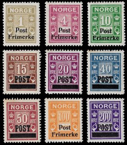 Norway 1929 Sc 136-44 MH vf