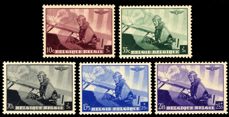 Belgium 1938 Scott #B209-B213 Mint Never Hinged