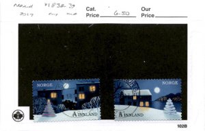 Norway, Postage Stamp, #1838-1839 Used, 2017 Christmas
