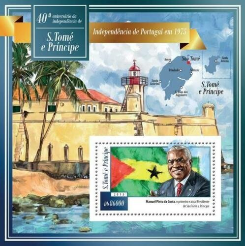 Sao Tome & Principe 2015 MNH Independence Stamps Manuel Pinto da Costa 1v S/S 