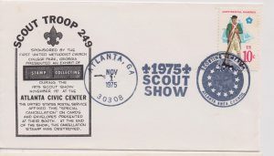 Scout Cachets #469  Troop 249 College Park GA Stamp Collecting Exhibit 1975