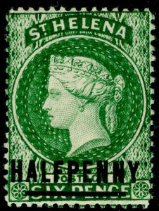 ST. HELENA SG35x, ½d green, LH MINT. Cat £12. WMK REVERSED