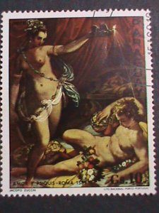 ​PARAGUAY-PROMOTION SALE-WORLD FAMOUS NUDE ART PAINTING LARGE SIZE STAMP VF