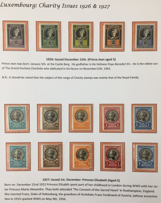 Luxembourg Nice 1920s/30s Charity Issues MH Used (Apx 80 Items) MK4432