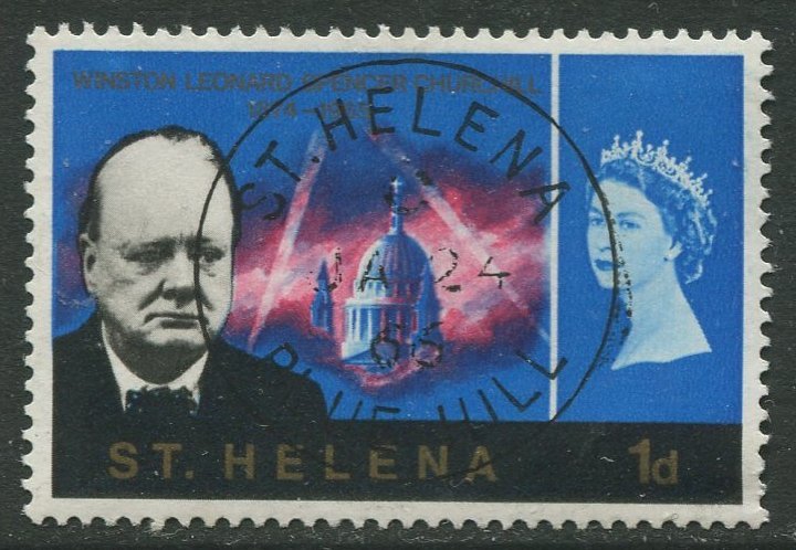 STAMP STATION PERTH St Helena #184 Churchill Memorial 1966 VFU