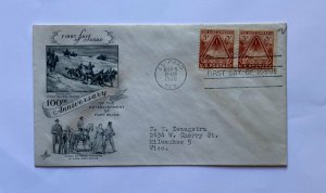 USA FDC, 	100TH ANNIVERSARY OF THE ESTABLISHMENT OF FORT BLISS 	1948	EL PASO , T