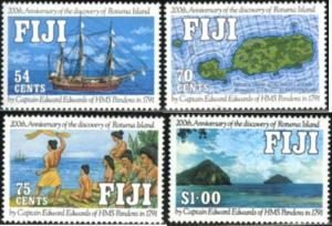 Fiji 1991 Scott 641-644 Rotuma Island Discovery Bicent. MNH