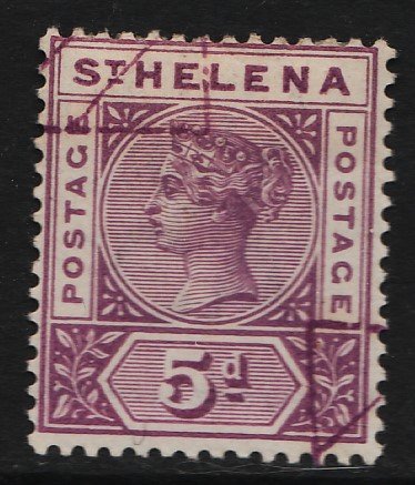 St. Helena 1890/1897 Queen Victoria 5p (1/7) USED