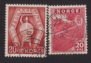 NORWAY WWII used stamps all premium incl #B31 B35 -7 O48 war