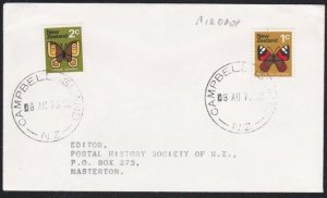 NEW ZEALAND CAMPBELL ISLAND 1973 cover ex Research Station to NZ...........B3766