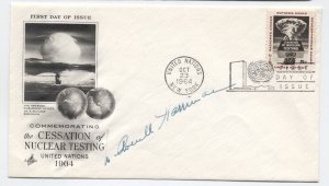 1964 autographed 5ct United Nations nuclear testing FDC [6525.720]