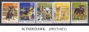 NEW ZEALAND - 2006 DOGS / PET ANIMALS - 5V - MNH