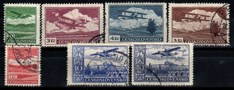 Czechoslovakia #C10-11, C13-7 F-VF Used CV $14.05 (X8357)